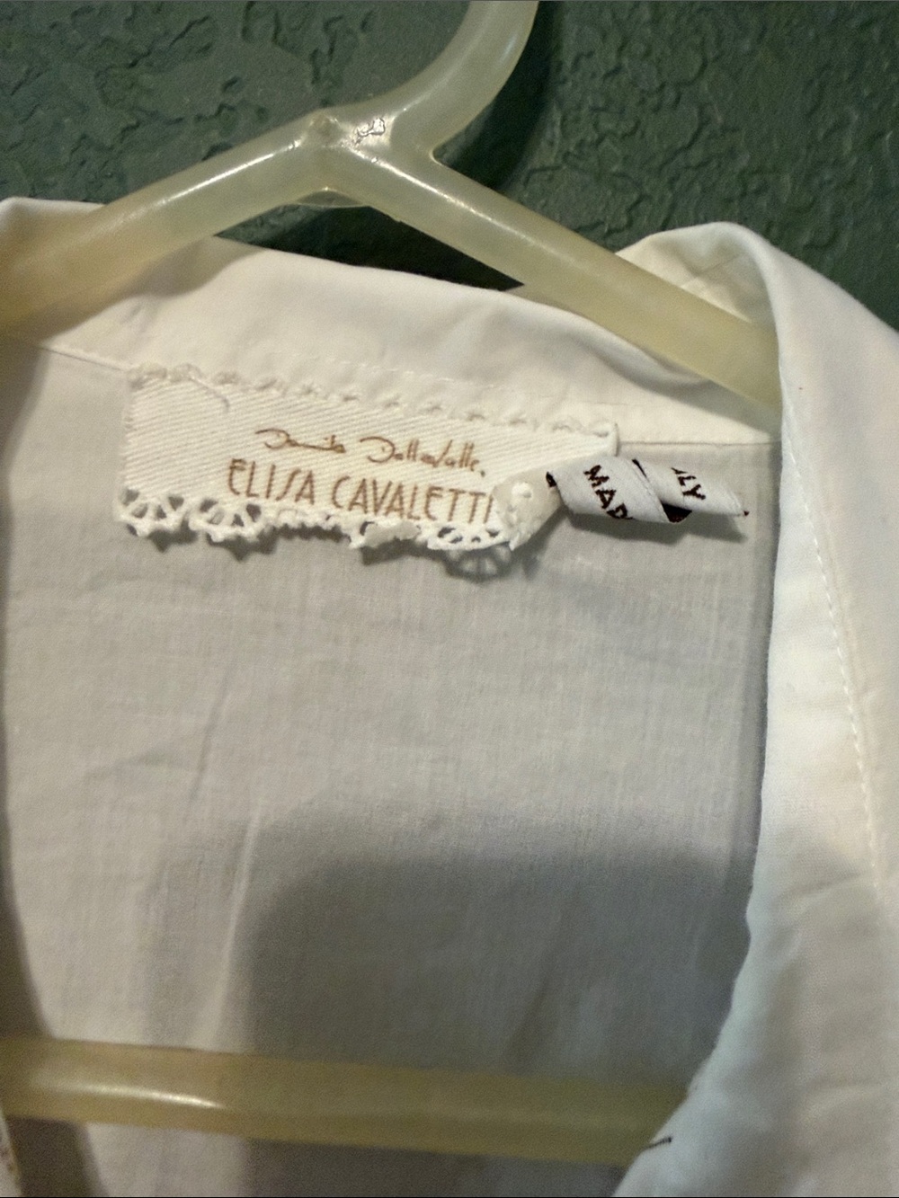 Elisa Cavaletti White Embroidered Cold-Shoulder Button-Down Top - Picture 3 of 8